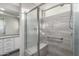 Beautifully remodeled bathroom with a shower and bench at 27021 W Kerry Ln, Buckeye, AZ 85396