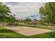 Outdoor volleyball court surrounded by green grass and lush trees in a well-maintained community park at 27021 W Kerry Ln, Buckeye, AZ 85396