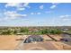 Scenic aerial view of the home, nestled in a neighborhood with vast landscape at 3989 E Freeman Ln, San Tan Valley, AZ 85140