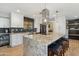 Modern kitchen features white cabinets, stainless appliances, and a large island with seating, ideal for Gathering dining at 8730 E Montecito Ave, Scottsdale, AZ 85251