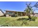 Brick home featuring a covered patio and a lush, well-maintained lawn with mature trees and landscaping at 9635 W Ironwood Dr # B, Peoria, AZ 85345