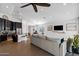 Spacious open concept living space, seamlessly integrating living, dining, and kitchen areas at 10714 E Lincoln Ave, Mesa, AZ 85212