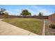 Large backyard featuring a mature shade tree, lawn area, and gravel at 12443 W Via Camille --, El Mirage, AZ 85335
