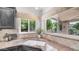 A kitchen sink with granite countertops and a window offering pleasant backyard views at 1532 N Ogden --, Mesa, AZ 85205