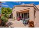 Inviting covered patio with comfortable seating, ideal for enjoying the outdoors at 17224 N Zuni Trl, Surprise, AZ 85374