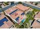 Beautiful home featuring a tile roof, solar panels and a beautiful swimming pool at 1787 E Sattoo Way, Queen Creek, AZ 85140