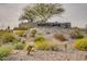 Community entrance sign with natural desert landscaping, native trees, and stonework create an inviting gateway at 26879 N 100Th Ln, Peoria, AZ 85383