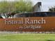 Festival Ranch by Del Webb community sign with attractive landscaping and water feature at 27636 W Runion Dr, Buckeye, AZ 85396