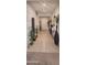 Front entryway hallway featuring decorative wall and accent plants, leading to front door at 27636 W Runion Dr, Buckeye, AZ 85396