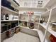 Walk-in pantry featuring ample shelving for organized storage of food and household items at 27636 W Runion Dr, Buckeye, AZ 85396