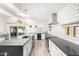 Bright kitchen with large island, stainless appliances, modern lighting, and white cabinetry at 4205 N 19Th Pl, Phoenix, AZ 85016