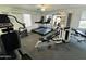 Community fitness center featuring a variety of exercise equipment, including treadmills and weight machines at 6631 E Rhodes St, Mesa, AZ 85215