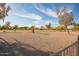 Spacious backyard showcasing desert landscaping with mature trees and open views, offering a serene outdoor environment at 988 W Crooked Stick Dr, Casa Grande, AZ 85122