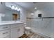 This bathroom features a large glass shower and a modern vanity at 1423 W Joan De Arc Ave, Phoenix, AZ 85029