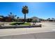 Attractive home with vibrant lawn, mature palm trees, and a well-maintained brick-lined driveway at 17415 N 57Th Ave, Glendale, AZ 85308