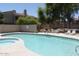 The sparkling community pool offers residents a relaxing retreat and a place to socialize at 2834 S Extension Rd # 2001, Mesa, AZ 85210
