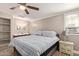 Relaxing bedroom featuring a double vanity and comfortable bed at 3203 E Ellis St, Mesa, AZ 85213