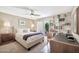 Bedroom features work area, sliding glass door, and built in bookshelf at 6226 N 21St Dr, Phoenix, AZ 85015