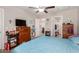 Neutral bedroom with an open en-suite bathroom with shower and walk-in closet at 8244 W Albeniz Pl, Phoenix, AZ 85043