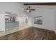 Modern kitchen with gray cabinetry, granite countertops, and stainless steel appliances at 11666 N 28Th Dr # 295, Phoenix, AZ 85029