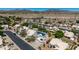 An aerial shot of a community showing a home with solar panels on the roof at 1631 N Avoca --, Mesa, AZ 85207
