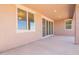 Covered patio featuring ample space and natural light ideal for outdoor entertaining at 25221 N 131St Dr, Peoria, AZ 85383