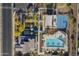 Birds-eye view of neighborhood amenities: pool, playground, clubhouse, pickleball court, and green space at 3661 E Appaloosa Dr, San Tan Valley, AZ 85140