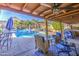 Relaxing outdoor living space with sparkling pool, covered patio, and comfortable lounge furniture at 538 E Rockwood Dr, Phoenix, AZ 85024