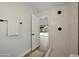 This bathroom features a glass shower door and a view to the backyard at 6335 E Brown Rd # 1065, Mesa, AZ 85205