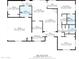 Detailed floor plan showcasing the layout of a 1716 sq ft home with living room, kitchen, bedrooms and 410 sq ft garage at 7001 E Flossmoor Ave, Mesa, AZ 85208