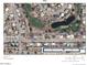 Aerial map view showing property location near a golf course and surrounding neighborhood at 7001 E Flossmoor Ave, Mesa, AZ 85208