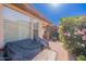 Comfortable covered patio with nice plants and clear view, making it ideal for outdoor relaxation at 720 E Cobble Stone Dr, Queen Creek, AZ 85140