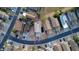 Aerial view of the home and property, surrounded by neighborhood houses at 921 S Val Vista Dr # 135, Mesa, AZ 85204