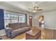 Comfortable living room featuring hardwood floors and an archway to the kitchen at 101 W 8Th Pl, Mesa, AZ 85201