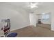 Bright bedroom with carpet, mirror closet doors, and toy corner at 1356 E Flamingo Ct, Gilbert, AZ 85297