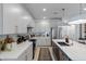 Contemporary kitchen featuring stainless steel appliances, large island and plenty of counter space at 17084 N Palo Pino St, Maricopa, AZ 85138