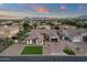 Expansive aerial view showcasing the property's roof, landscaping, and desirable neighborhood location at 20165 E Via Del Palo Dr, Queen Creek, AZ 85142