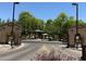 Gated entrance providing security and controlled access to the residential neighborhood and community park at 9132 S Parkside Dr, Tempe, AZ 85284