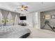 Serene main bedroom with soft carpet, large window, and en-suite bathroom access at 9132 S Parkside Dr, Tempe, AZ 85284