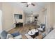 Cozy living room with a TV and open to the dining area for easy entertaining at 945 E Playa Del Norte Dr # 1022, Tempe, AZ 85288