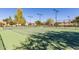 Well-maintained tennis courts with a clean green surface, surrounded by lush greenery and neighborhood homes at 104 E Louis Way, Tempe, AZ 85284