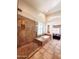 Elegant bathroom featuring glass shower enclosure, soaking tub and natural light at 1681 S Karen Dr, Chandler, AZ 85286