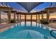 Rooftop swimming pool with city views at sunset at 2402 E Esplanade Ln # 204, Phoenix, AZ 85016