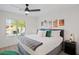 This main bedroom features a large window and artistic decor at 29228 N 48Th St, Cave Creek, AZ 85331