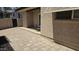 The private patio features tiled flooring, stucco walls and direct access to an exterior door at 3345 E University Dr # 47, Mesa, AZ 85213