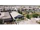 Aerial view of a private backyard with lush landscaping, mature trees, and a serene outdoor space at 3877 E Oxford Ln, Gilbert, AZ 85295