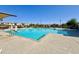 Community pool featuring a clean, well-maintained pool area with lounge chairs and shade at 3877 E Oxford Ln, Gilbert, AZ 85295
