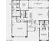 Detailed floor plan showcases an open-concept layout with a primary suite, kitchen, and two-car garage at 39604 N Kaden Ln, San Tan Valley, AZ 85140