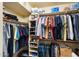 Spacious walk-in closet with dual hanging racks, built-in shelving, and ample storage for clothes and accessories at 401 N Cholla St, Chandler, AZ 85224