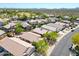 An aerial view of the homes and neighborhood with desert landscaping at 4045 E Desert Marigold Dr, Cave Creek, AZ 85331